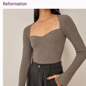 Reformation Sweetheart Neck Sweater